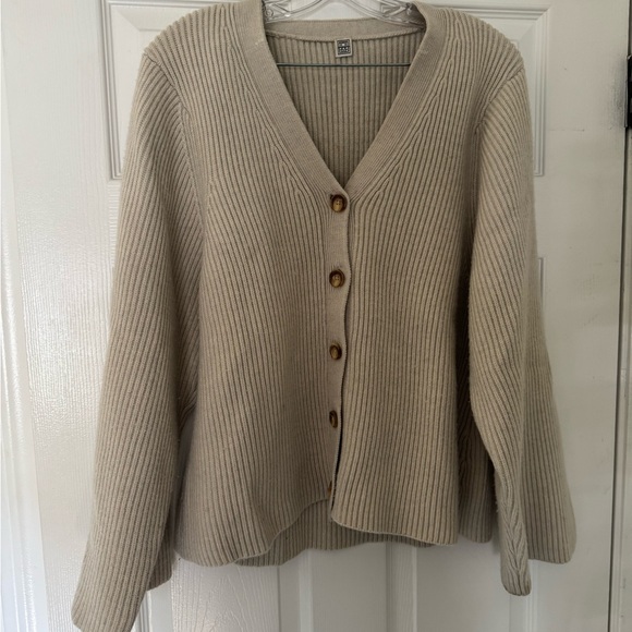 Toteme Sweaters - Women's Beige Toteme Cardigan Sweater